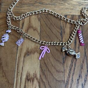 Betsey Johnson Chained Belt  With Candy Charms NWT